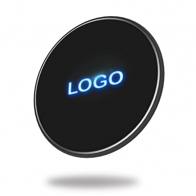 LOGO Printing QI Wireless LED Light Charger Portable Fast charging with QI CE FCC KC Certification